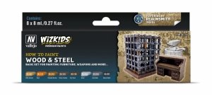 Vallejo 80256 Wizkids Wood & Steel Set 8x8ml