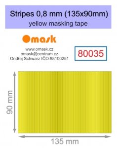 Omask 80035 Stripes 0,8 mm (135x90mm) yellow masking tape
