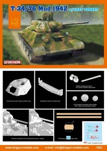 Dragon 7601 T-34/76 Mod.1942 Cast Turret 1/72