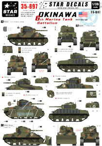 Star Decals 35-897 Okinawa. 6th Marine Tank Bn 1/35