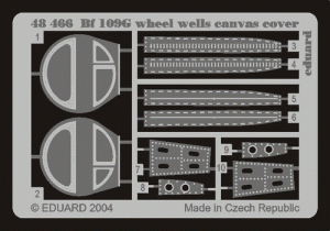 Eduard 48466 Bf 109G wheel wells canvas cover 1/48  (HASEGAWA)