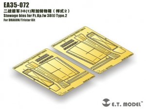E.T. Model EA35-072 Stowage bins for Pz.Kp.fw 38(t) Type.2 For DRAGON Kit 1/35