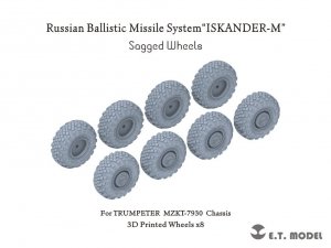 E.T. Model P35-125 Russian Ballistic Missile System“ISKANDER-M”Sagged Wheels for Trumpeter kit 1/35