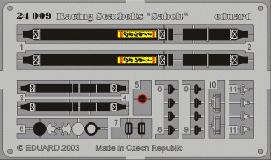 Eduard 24009 Sabelt 4 points Black Seatbelt 1/24