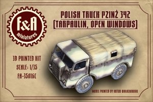 F&A Miniatures FA-35016C Pzinż 342 plandeka otwarte okna 1/35