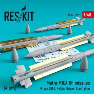 RESKIT RS48-0362 MATRA MICA RF MISSILES (4 PCS) 1/48
