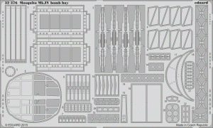 Eduard 32376 Mosquito Mk. IV bomb bay 1/32 HK MODELS