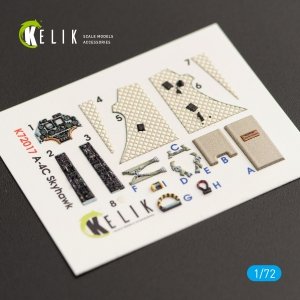 KELIK K72017 A-4C SKYHAWK INTERIOR 3D DECALS FOR FUJIMI/HOBBY 2000 KIT 1/72