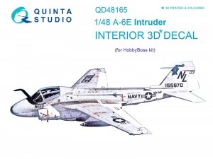 Quinta Studio QD48165 A-6E Intruder 3D-Printed & coloured Interior on decal paper (for HobbyBoss kit) 1/48