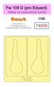 Omask 74005 Fw 190 D (for Eduard) wheelbay yellow masking tape 1/48