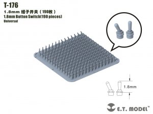E.T. Model T-176 1.8mm Button Switch (190 pieces)
