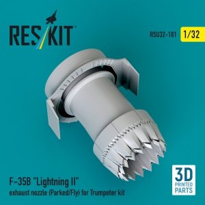 RESKIT RSU32-0181 F-35B Lightning II exhaust nozzle (Parked/Fly) for Trumpeter kit (3D printed) 1/32