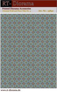 RT-Diorama 35890 Printed Accessories: Oriental Wall and Floor Tiles Nr.4 1/35