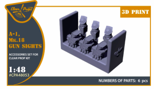 Clear Prop! CPA48053 Mk.18, A-1 gun sights 1/48