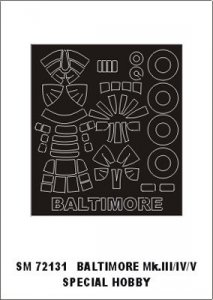 Montex SM72131 Martin Baltimore III/IV,V SPECIAL HOBBY 1/72