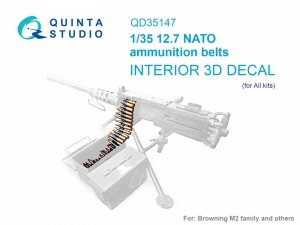 Quinta Studio QD35147 NATO 12.7 ammunition belts (All kits) 1/35