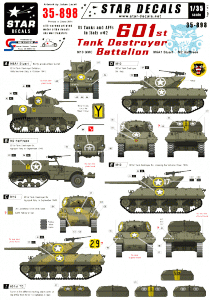 Star Decals 35-898 601st Tank Destroyer Battalion 1/35