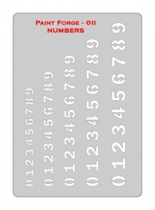 Paint Forge PFST011L STENCIL - NUMBERS