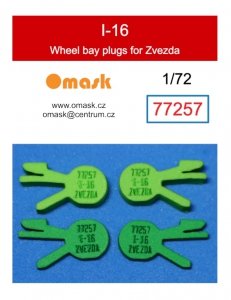 Omask 77257 I-16 wheel bay plugs (for Zvezda) EVA foam masks 1/72
