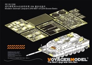 Voyager Model PE351206 Modern German Leopard 2A6 MBT w/CDN Boxes Basic (For RFM 5076) 1/35