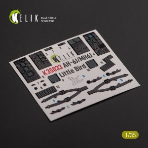 KELIK K35033 AH-6J/MH6J Little Bird interior 3D decals for Zimi models/KittyHawk 1/35