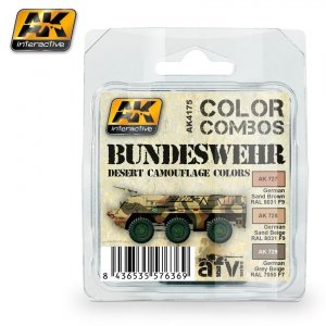 AK Interactive AK4175 Bundeswehr Desert Camouflage Colors 3x17ml