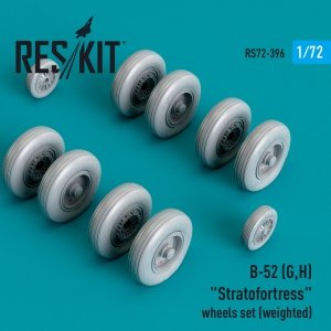 RESKIT RS72-0396 B-52 (G,H) STRATOFORTRESS WHEELS SET (WEIGHTED) (RESIN & 3D PRINTED) 1/72