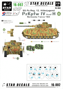 Star Decals 16-002 PzKpfw IV Ausf H - SS-Pz.Reg. 12 HJ 1/16