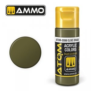 AMMO of Mig Jimenez 20069 ATOM COLOR Olive Drab 20ml