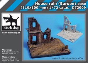Black Dog D72009 House ruin Europe base 1/72