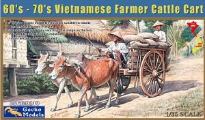 Gecko Models 35GM0110 60s-70s Vietnamese Farmer Cattle Cart 1/35