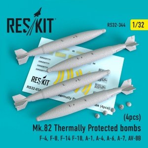 RESKIT RS32-0344 MK.82 THERMALLY PROTECTED BOMBS (4 PCS) 1/32