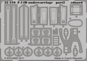 Eduard 32310 F-14D undercarriage 1/32 TRUMPETER