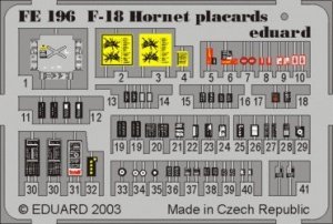Eduard FE196 F-18 placards 1:48