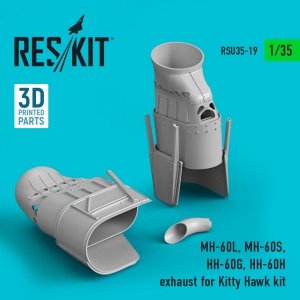 RESKIT RSU35-0019 MH-60L, MH-60S, HH-60G, HH-60H EXHAUST FOR KITTY HAWK KIT (3D PRINTED) 1/35