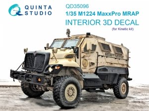 Quinta Studio QD35096 M1224 MaxxPro MRAP 3D-Printed & coloured Interior on decal paper (Kinetic) 1/35