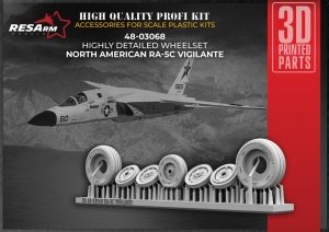 RESArm 48-03068 RA-5C - North American Vigilante Wheelset (3D resin printing) 1/48