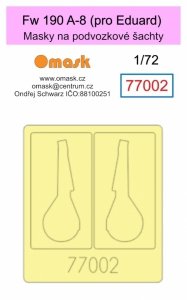 Omask 77002 Fw 190 A-8 (for Eduard) - wheel bay yellow masking tape 1/72