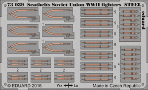 Eduard 73039 Seatbelts Soviet Union WWII fighters STEEL 1/72