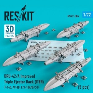 RESKIT RS72-0384 BRU-42/A IMPROVED TRIPLE EJECTOR RACK (ITER) (5 PCS) 1/72