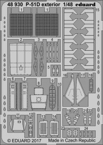 Eduard 48930 P-51D exterior AIRFIX 1/48