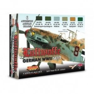 Lifecolor CS06 Acrylic paint set German Aircraft WWII Set 1 6x22ml