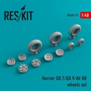 RESKIT RS48-0212 Harrier GR.7/GR.9/AV-8B wheels set 1/48