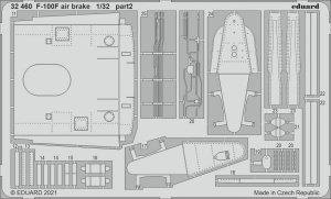 Eduard 32460 F-100F air brake for Trumpeter 1/32