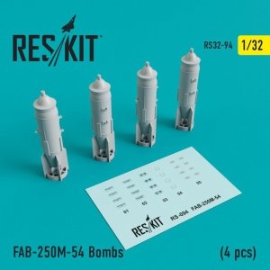 RESKIT RS32-0094 FAB-250М-54 Bombs (4 pcs) 1/32