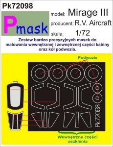P-Mask PK72098 MIRAGE III (R.V. AIRCRAFT) (1:72)