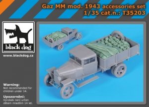 Black Dog T35203 Gaz MM mOD.1943 accessories set 1/35