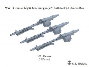 E.T. Model P35-214 WWII German Mg34 Machinegun (w/o buttstock) 1/35