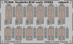 Eduard 73036 Seatbelts RAF early STEEL 1/72