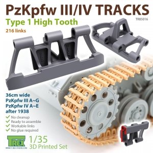 T-Rex Studio TR85016 PzKpfw.III/IV Tracks Type 1 High Tooth 1/35